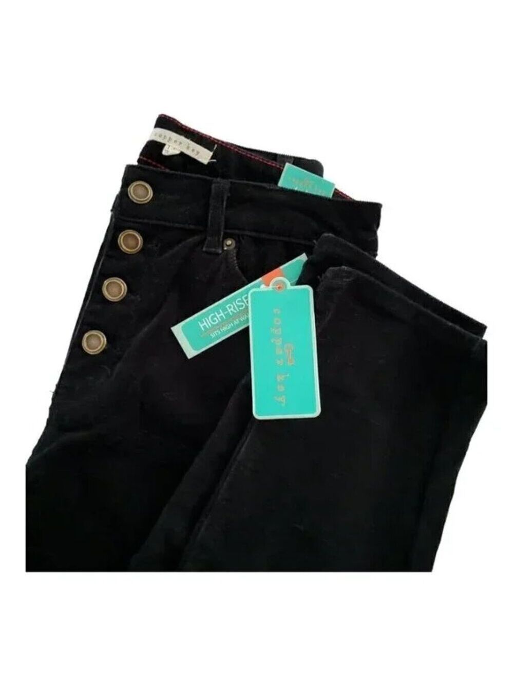 Copper Key Black Corduroy Pants Girls Size 14 - Picture 3 of 7